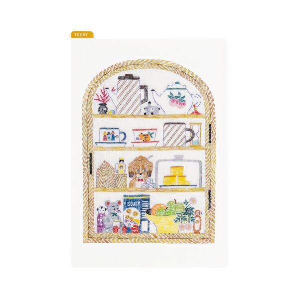 Hobonichi | Pencil Board A6: iyo okumi - Happy Tea Time -Teapot Shelf