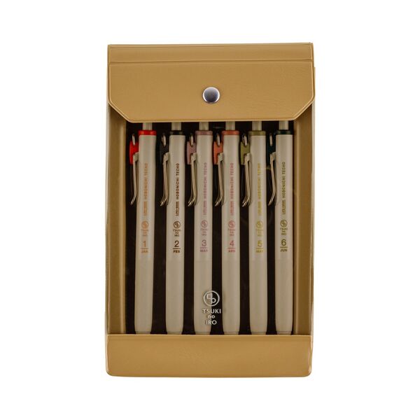 Hobonichi | TSUKI no IRO Uniball One: Jan-June Set with Case