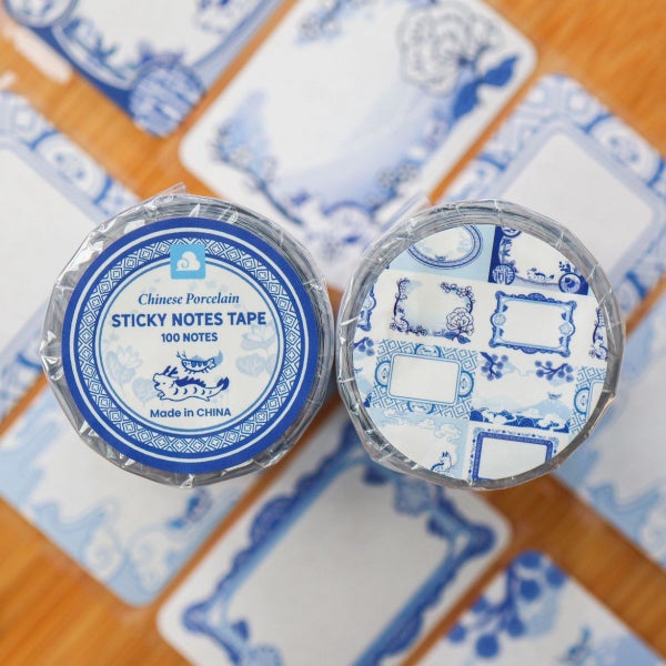 Thousand Skies | Sticky Notes Tape - Chinese Porcelain