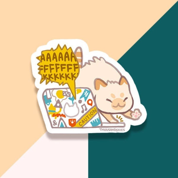 Thousand Skies | Vinyl Sticker: Laptop - Cat