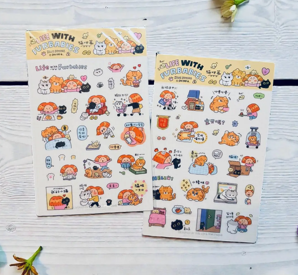 RiN! Studio | Washi Stickers - Cats: Life With Furbabies