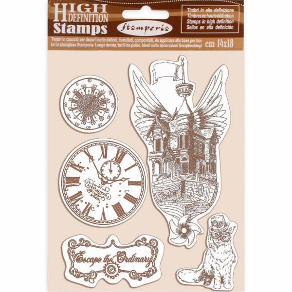 Stamperia | Rubber Stamp: Lady Vagabond - Flying Ship
