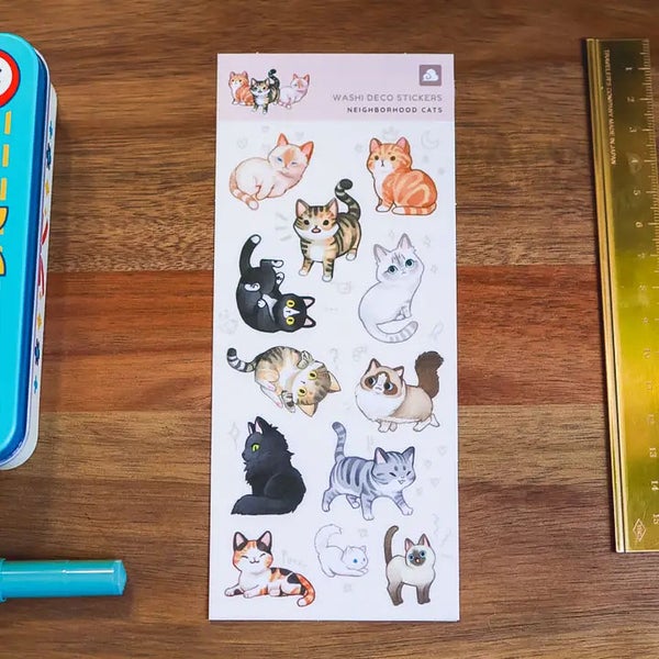 Thousand Skies | Sticker Sheet - Neighborhood Cats