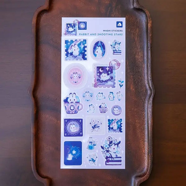 Thousand Skies | Sticker Sheet - Rabbit and Shooting Stars