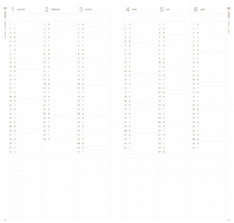 Vertical Yearly / Project Plan