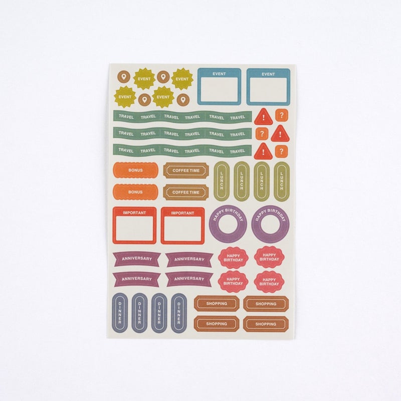 Hobonichi | TSUKI no IRO: Sticker Set (Schedule)