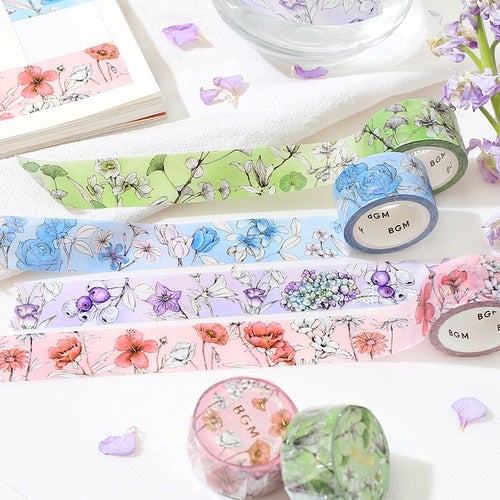 BGM | Floral Foil Washi Tapes