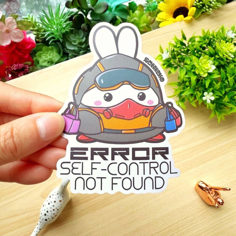 SumLilThings | Vinyl Sticker - Error Self-Control Not Found