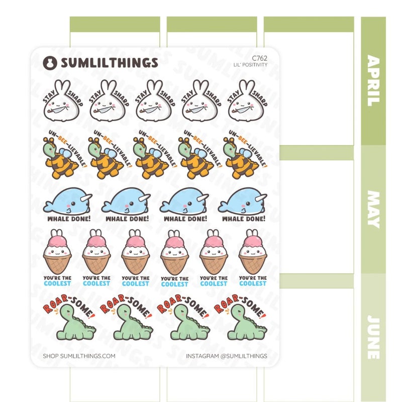 SumLilThings | Sticker Sheet - Lil&rsquo; Positivity