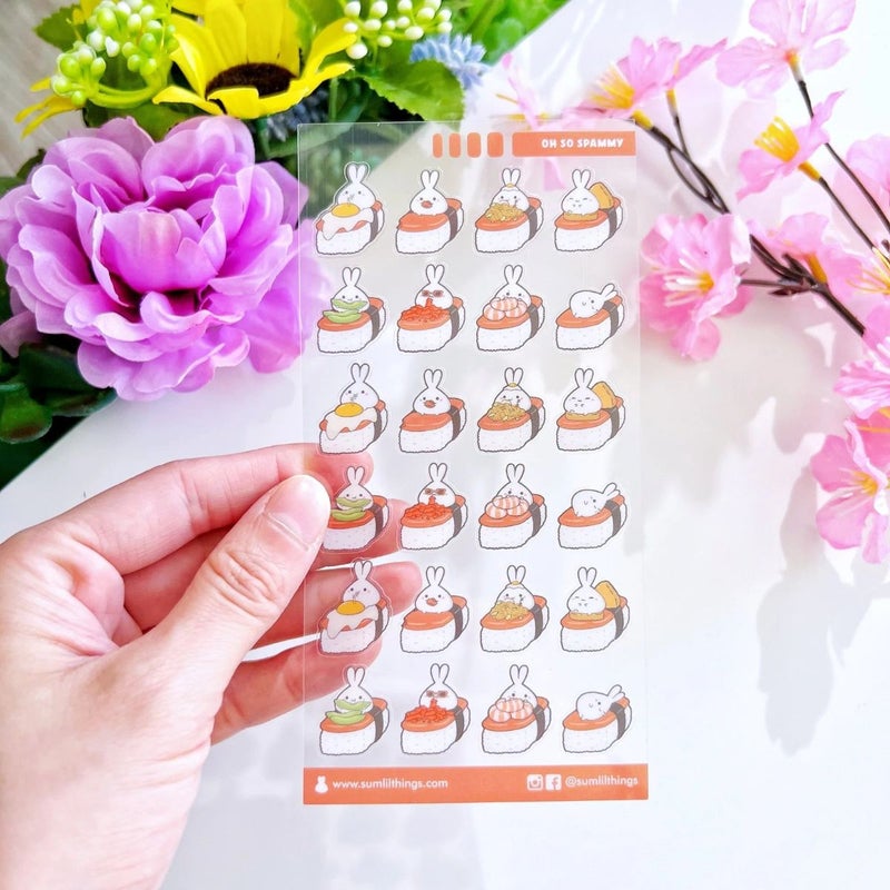 SumLilThings | Transparent Sticker Sheet - Oh So Spammy