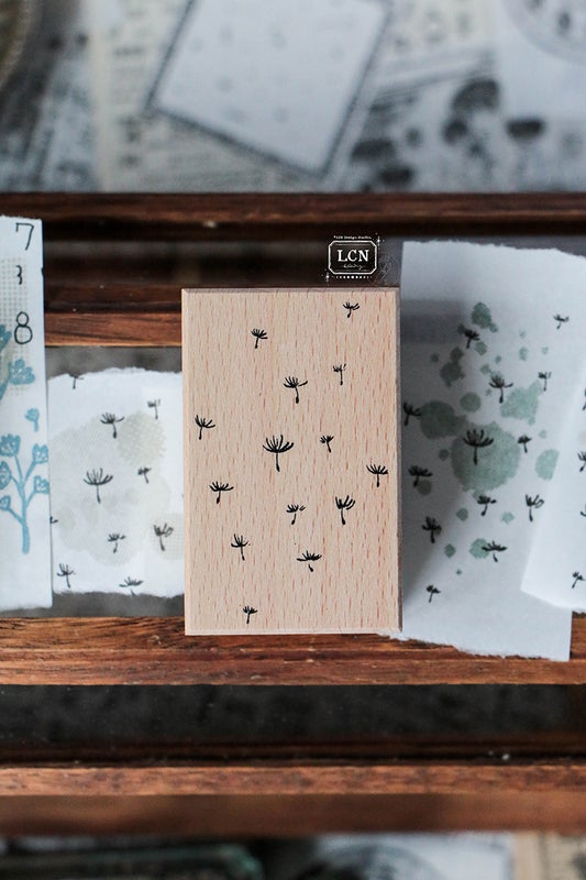 LCN | Wooden Rubber Stamp: Dandelion
