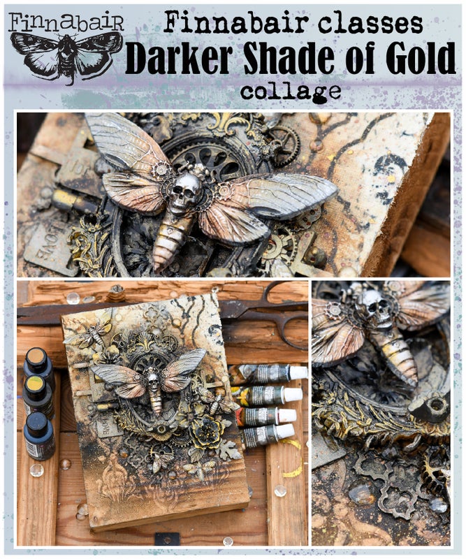 Finnabair | Mixed Media Course: Darker Shades of Gold - Sunday May 3 at 10am