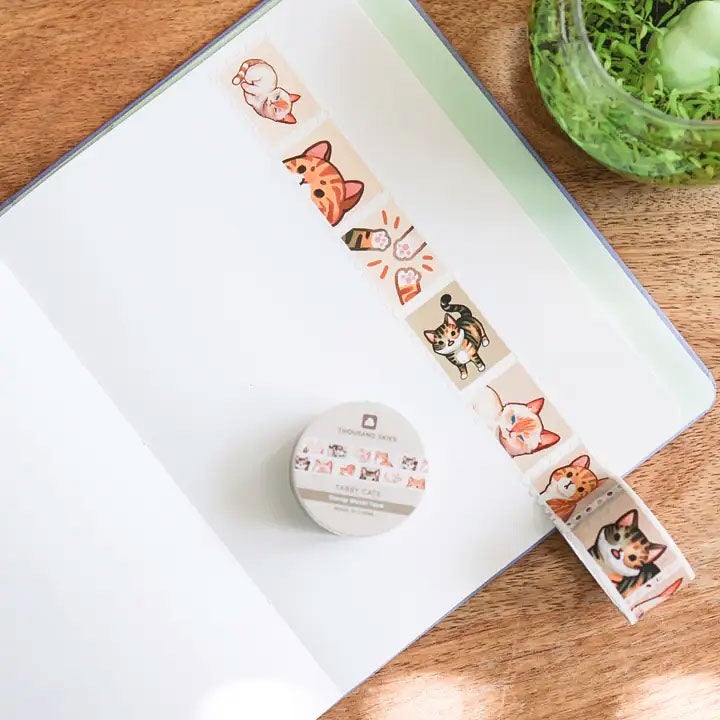 Thousand Skies | Stamp Washi Tape - Tabby Cats