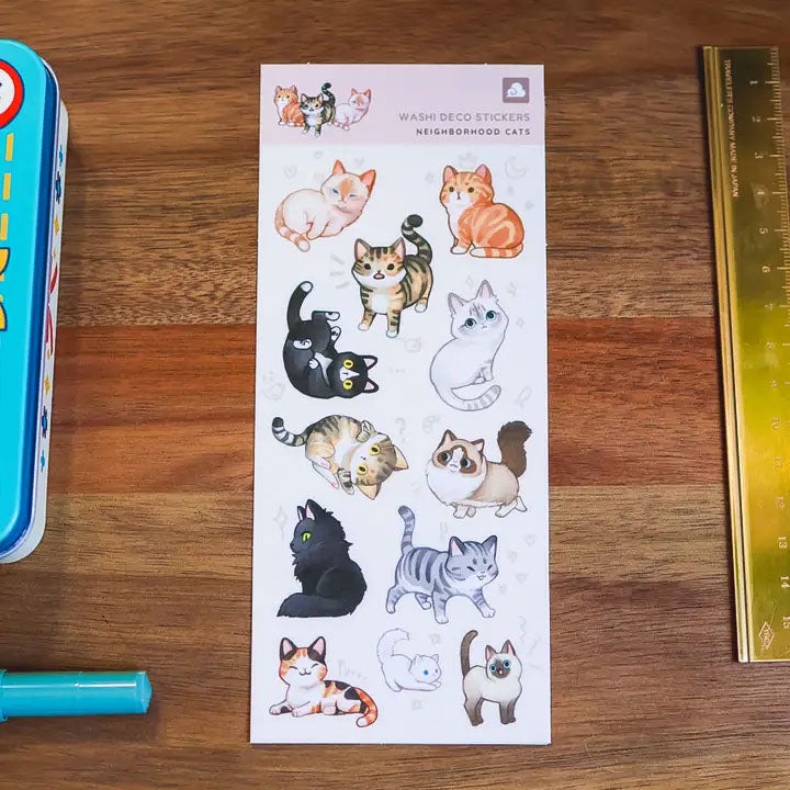 Thousand Skies | Sticker Sheet - Neighborhood Cats