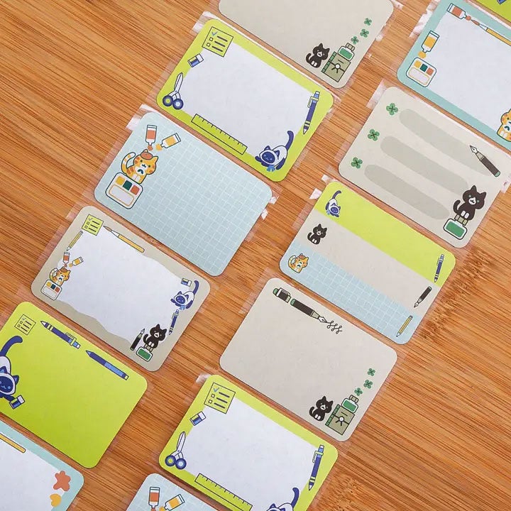 Thousand Skies | Sticky Notes Tape - Stationery Cats