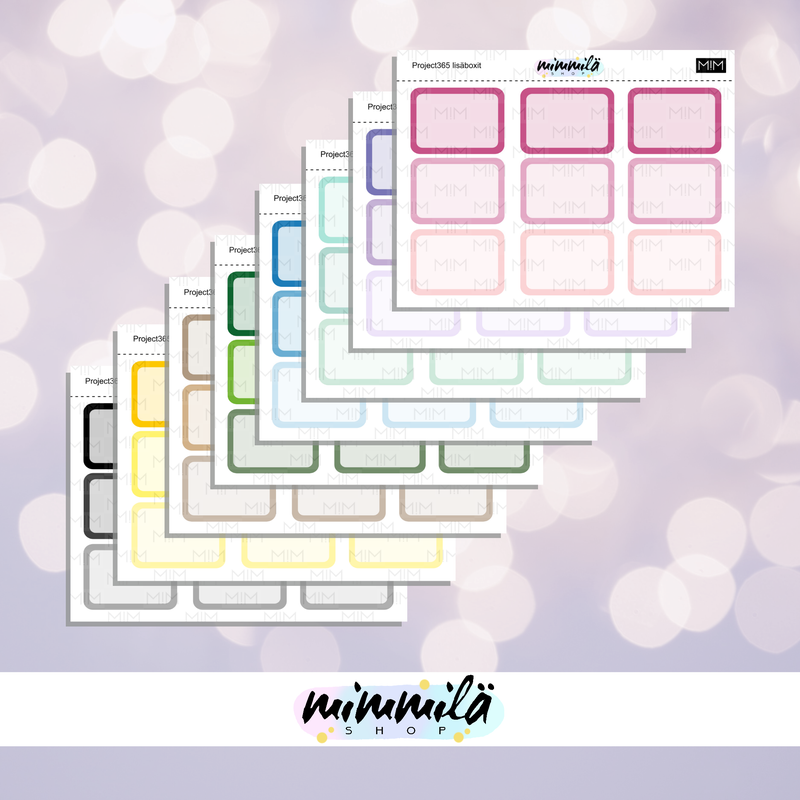 Mimmil&auml; Shop | Project365 Week Kit: Extra Color Box Sheet